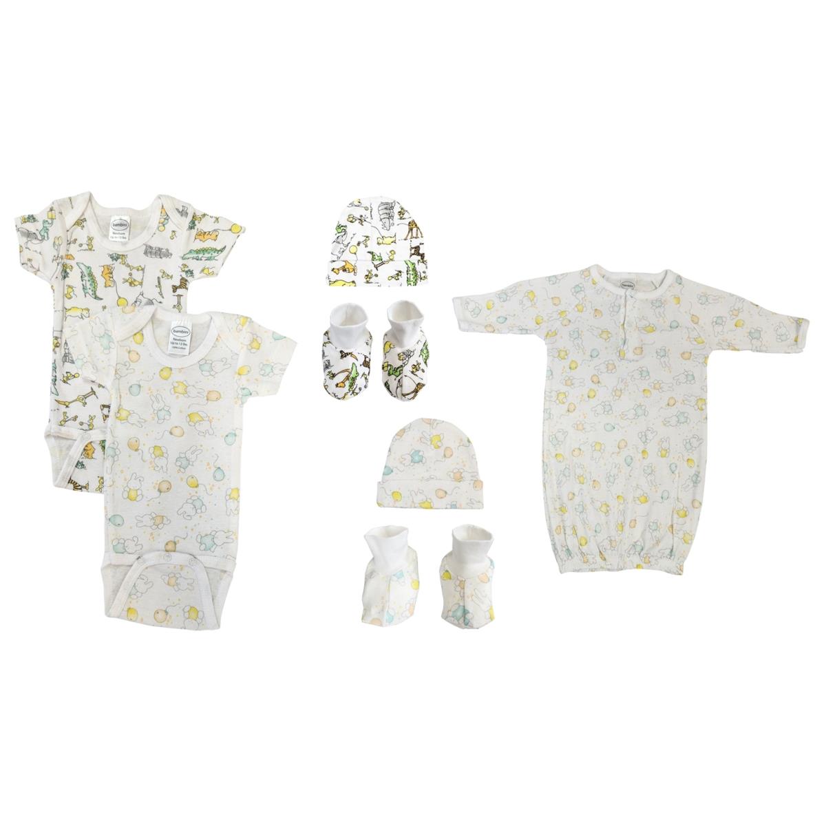 NC-0655 Unisex Newborn Baby 7 Piece Layette Sets, White