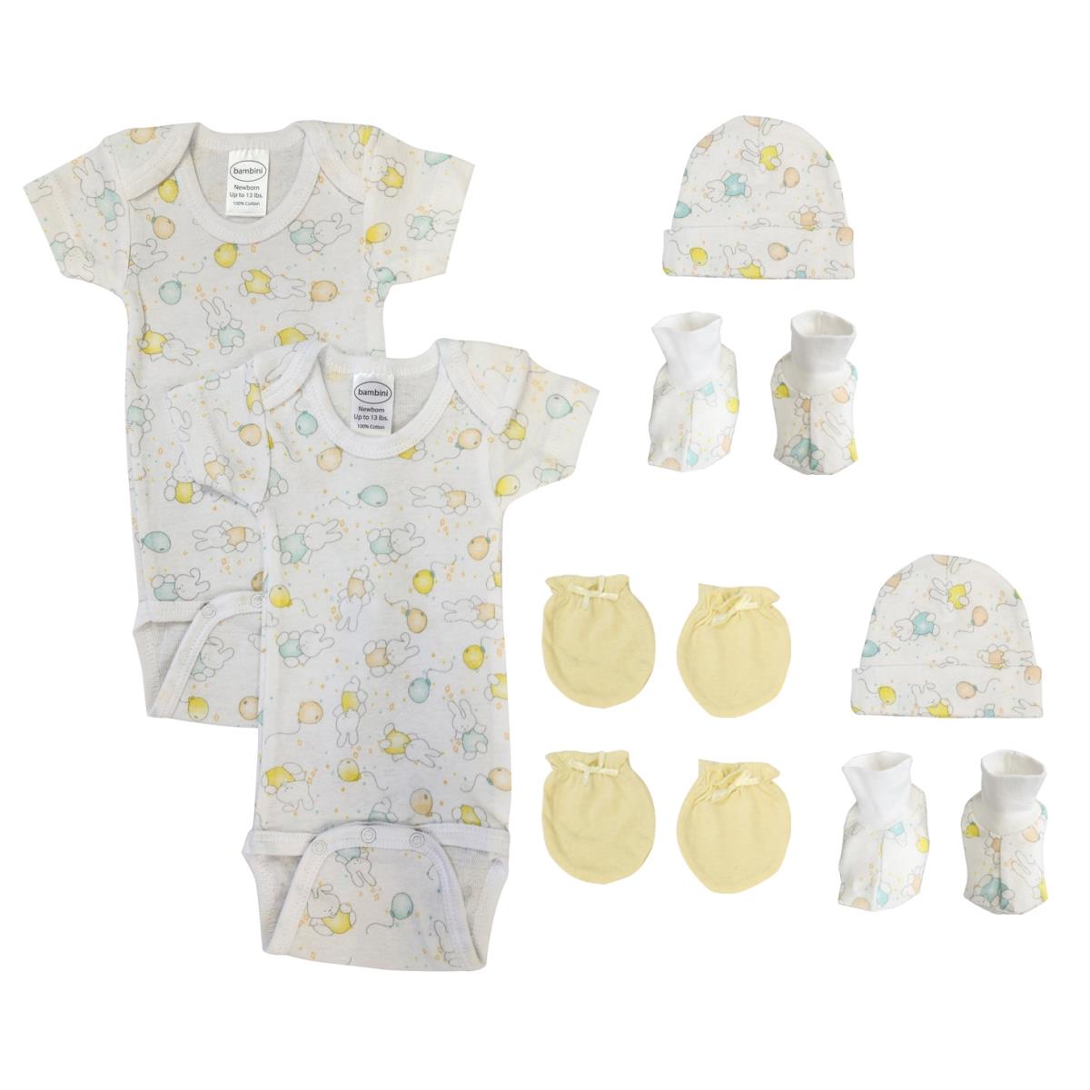 NC-0658 Unisex Newborn Baby 8 Piece Layette Sets, White