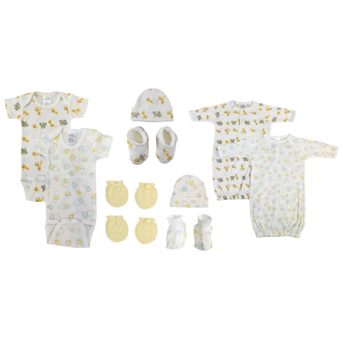 NC-0668 Unisex Newborn Baby 10 Piece Layette Sets, White