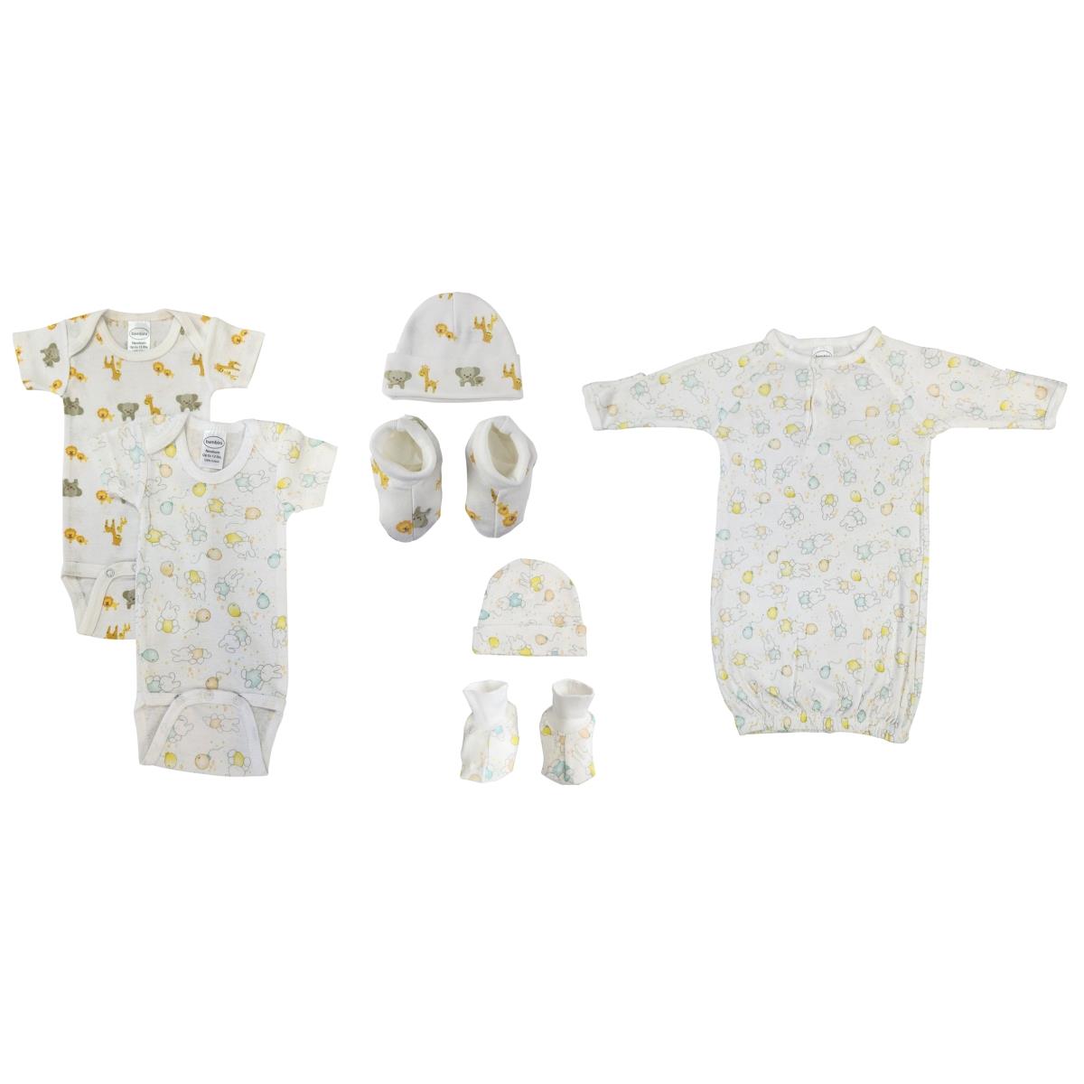 NC-0669 Unisex Newborn Baby 7 Piece Layette Sets, White