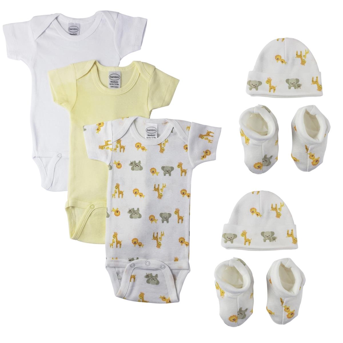 NC-0676 Unisex Newborn Baby 7 Piece Layette Sets, White