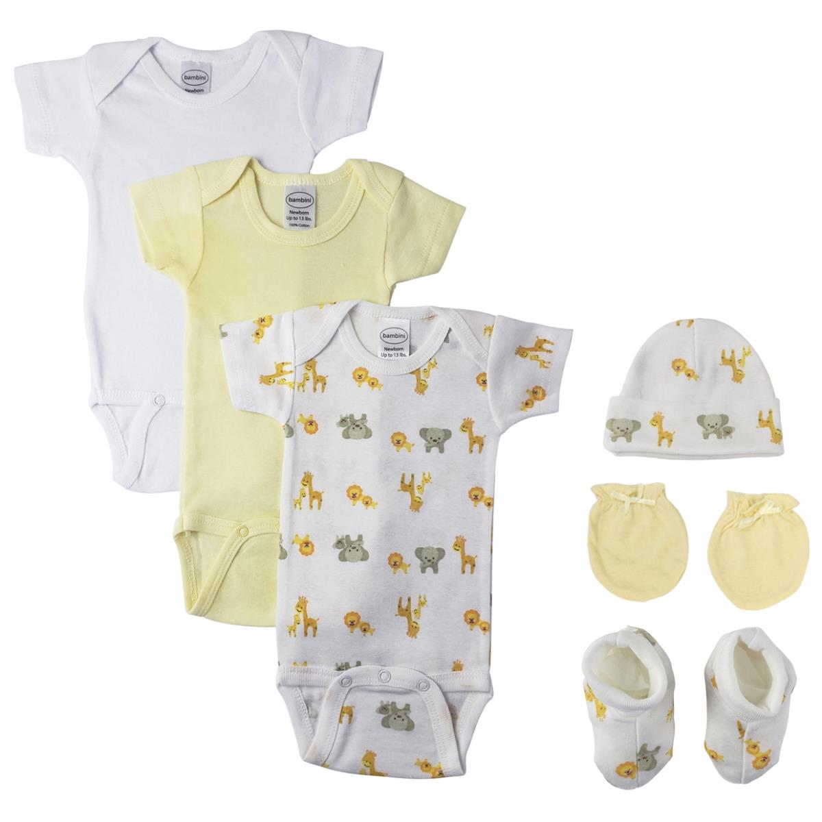 NC-0680 Unisex Newborn Baby 6 Piece Layette Sets, White