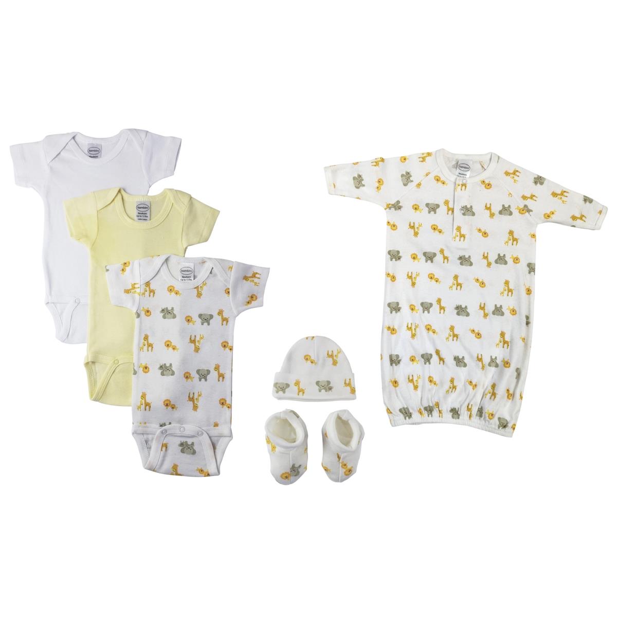 NC-0681 Unisex Newborn Baby 6 Piece Layette Sets, White