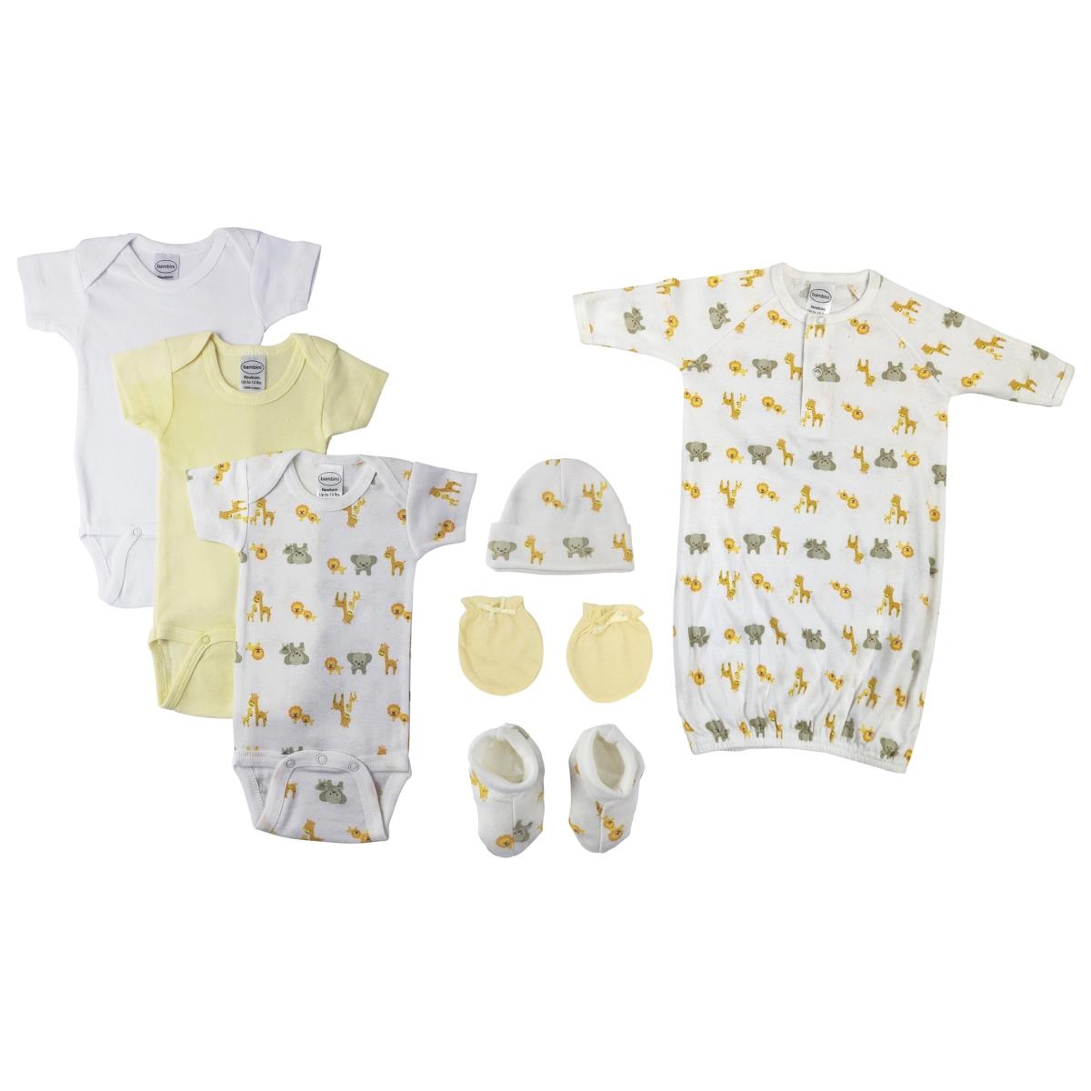 NC-0682 Unisex Newborn Baby 7 Piece Layette Sets, White