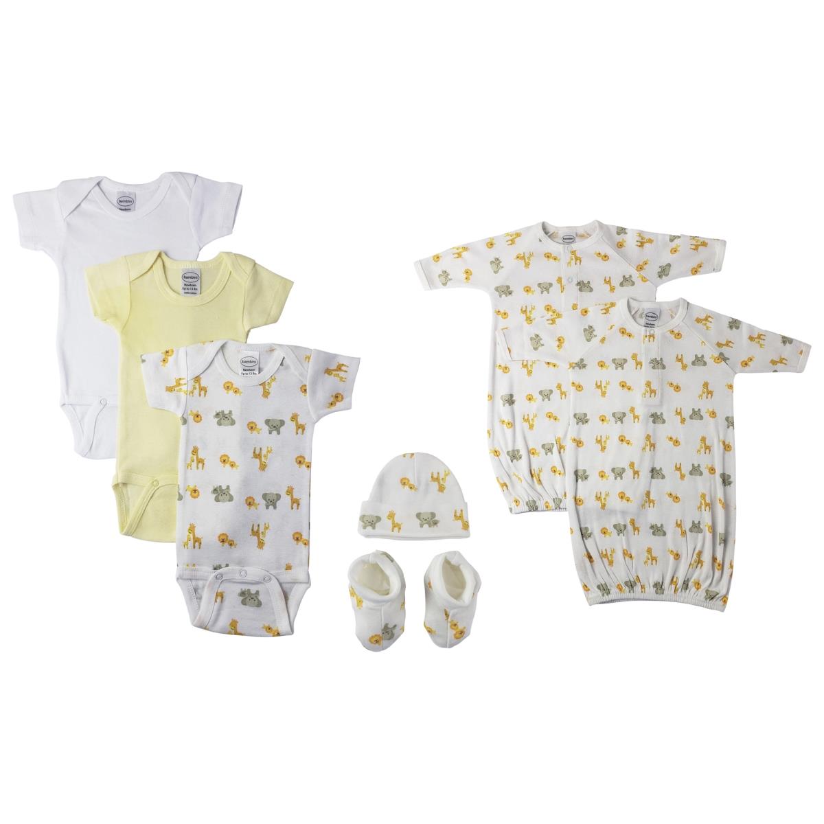 NC-0683 Unisex Newborn Baby 7 Piece Layette Sets, White