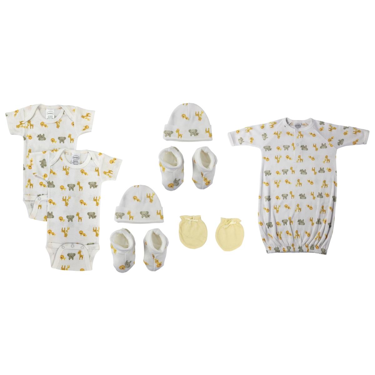 NC-0694 Unisex Newborn Baby 8 Piece Layette Sets, White