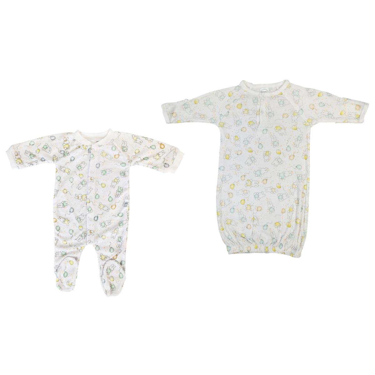 NC-0715M Unisex Closed-toe Sleep & Play Set, White - Small - Pack of 2