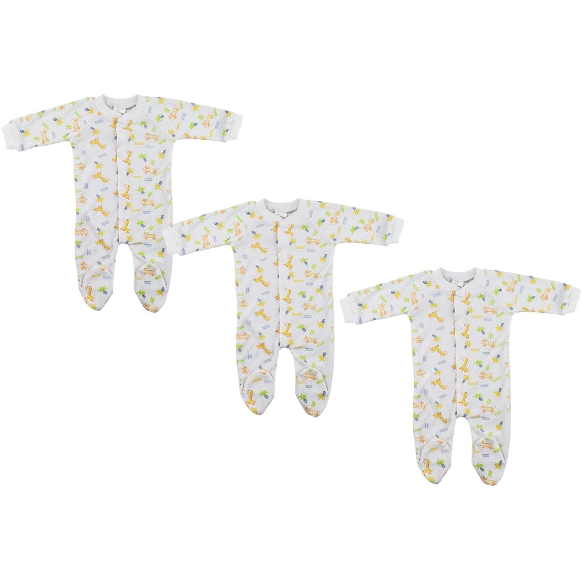 NC-0716L Unisex Closed-toe Sleep & Play Set, White - Medium - Pack of 3