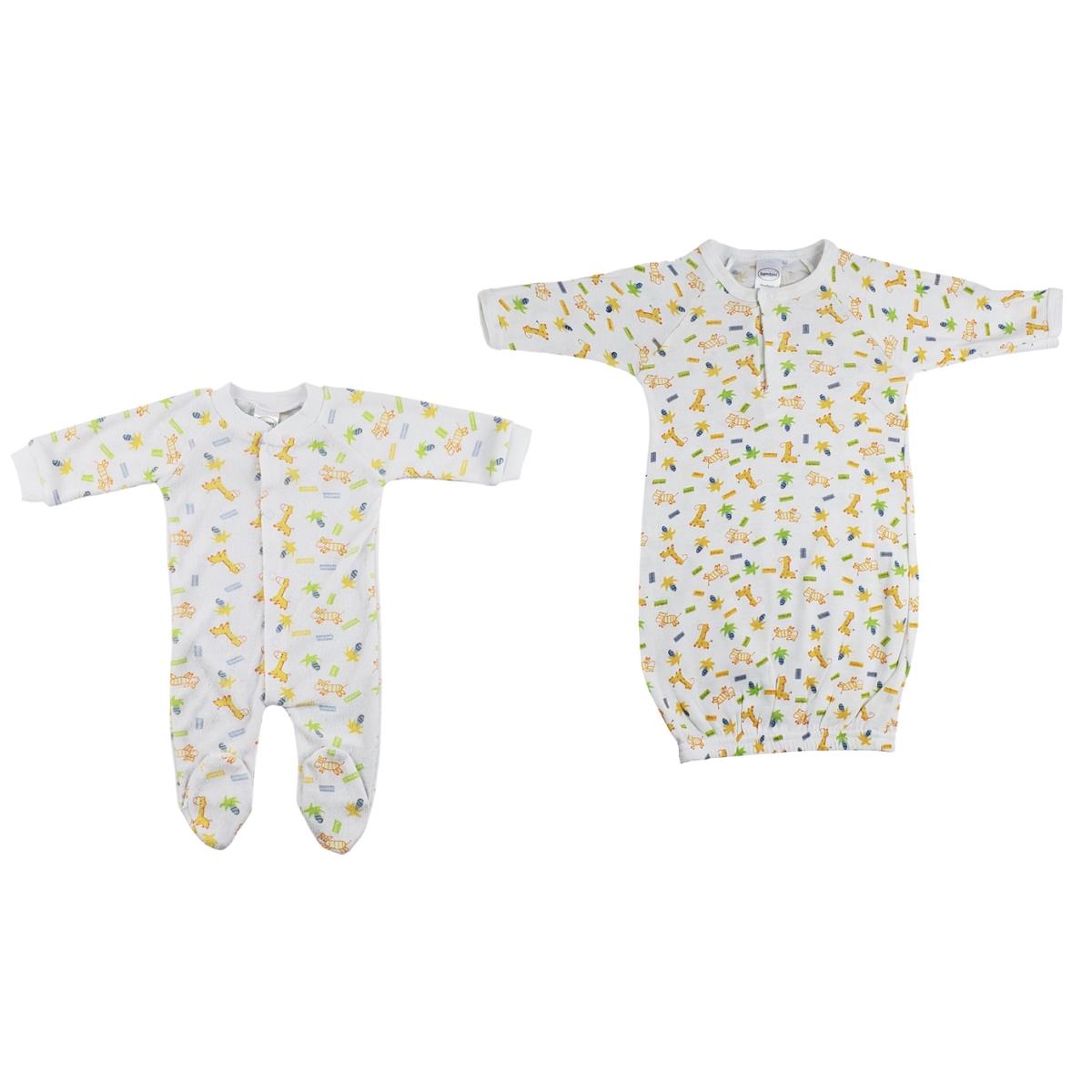 NC-0717L Unisex Closed-toe Sleep & Play Set, White - Medium - Pack of 2
