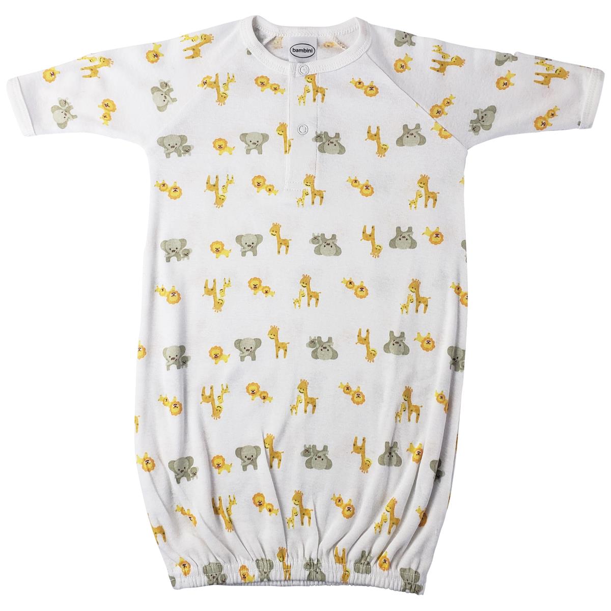 NC-0751 Unisex Newborn Baby Gown Set, White