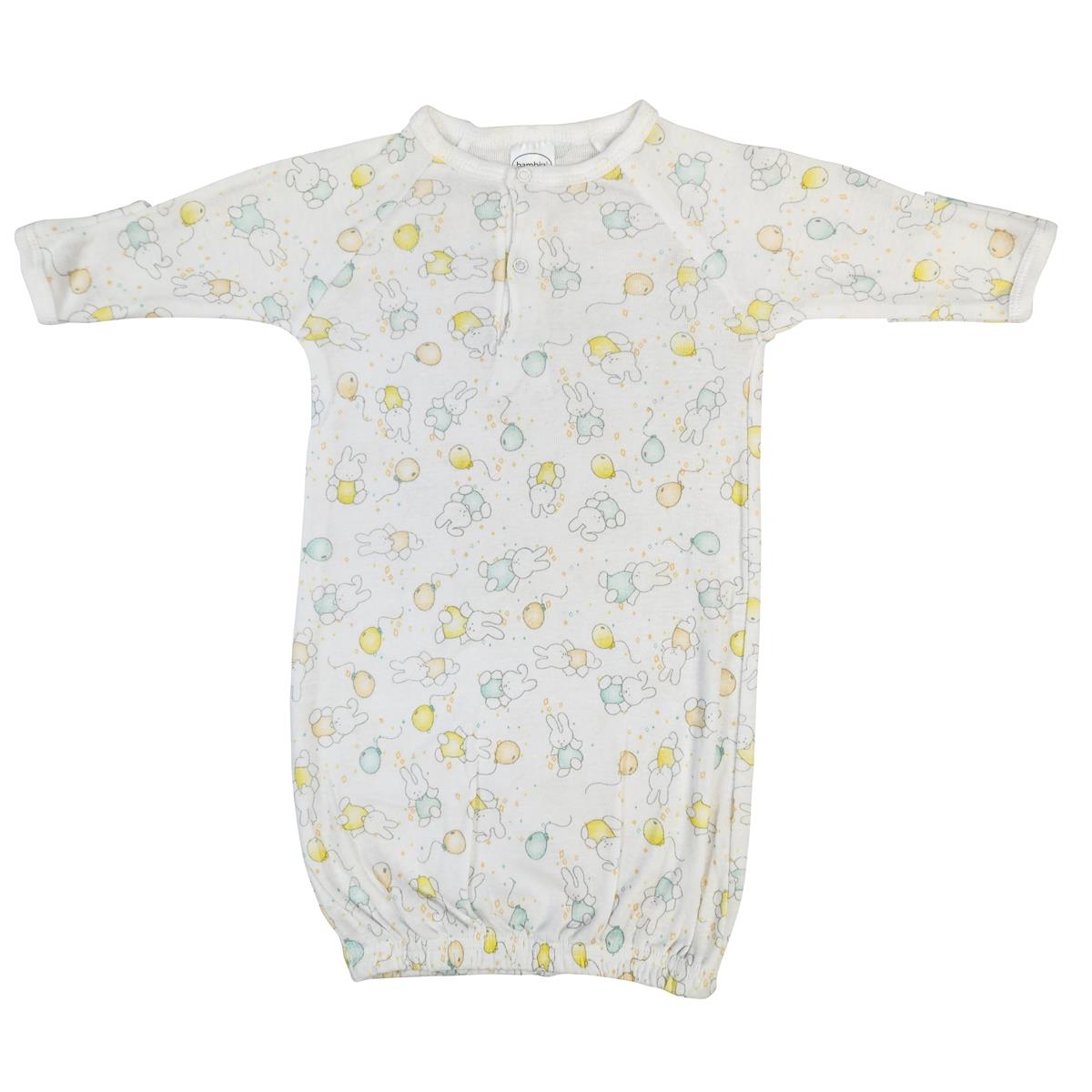 NC-0789 Unisex Newborn Baby Gown Set, White