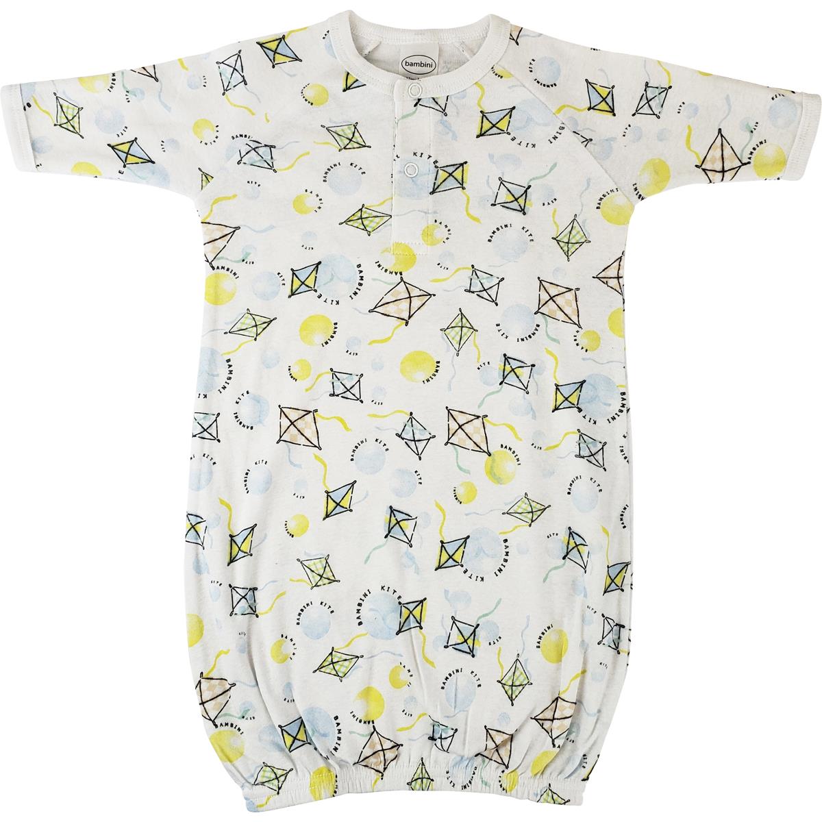 NC-0811 Unisex Newborn Baby Gown Set, White