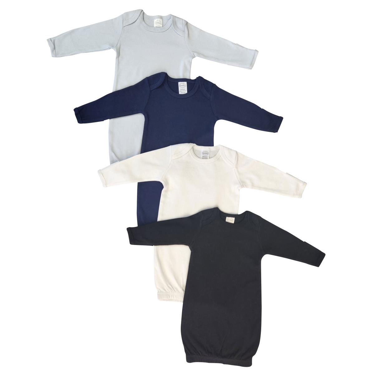 NC-0893 Newborn Baby Boy 4 Piece Gown Set, Multi Color