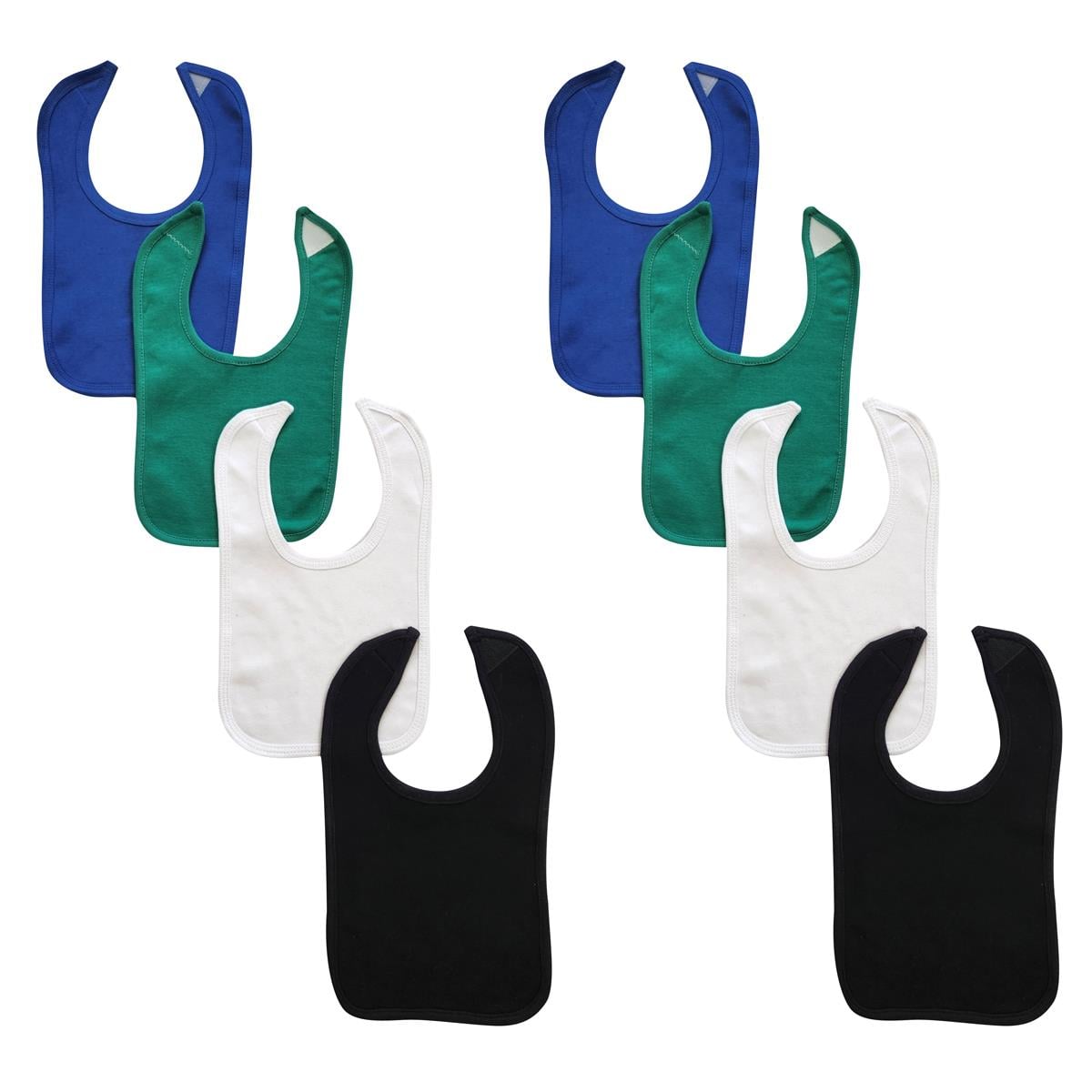 NC-0923 Unisex Baby Bibs, Multi Color - One Size - Pack of 8