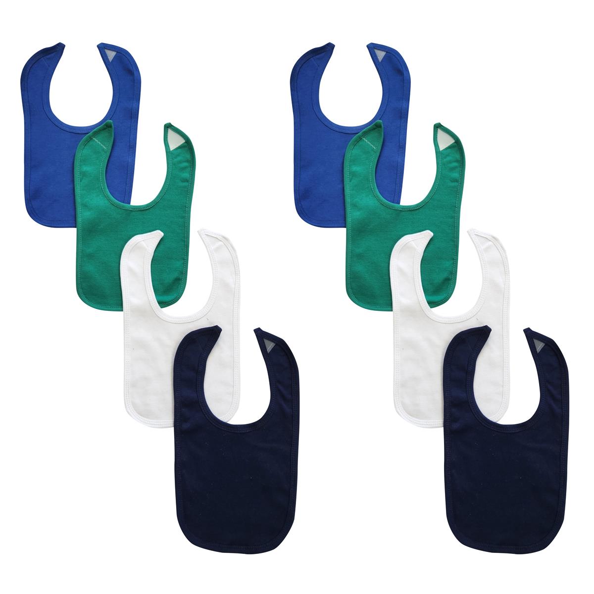 NC-0934 Unisex Baby Bibs, Multi Color - One Size - Pack of 8