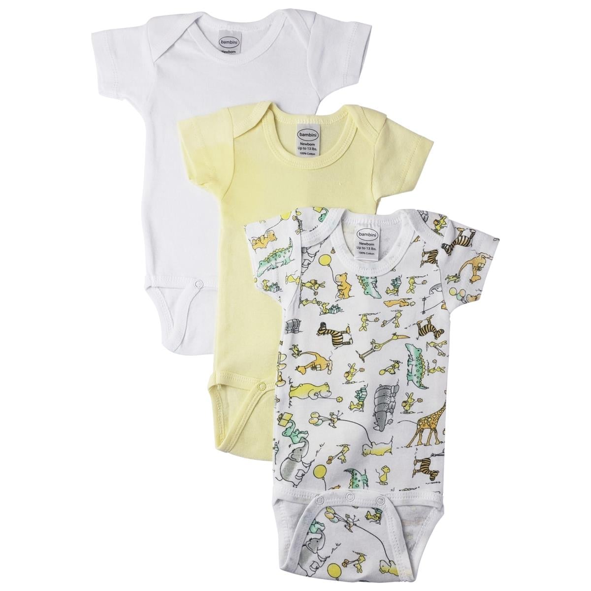 NC-0415NB Unisex Baby 3 Piece Layette Sets, White - Newborn
