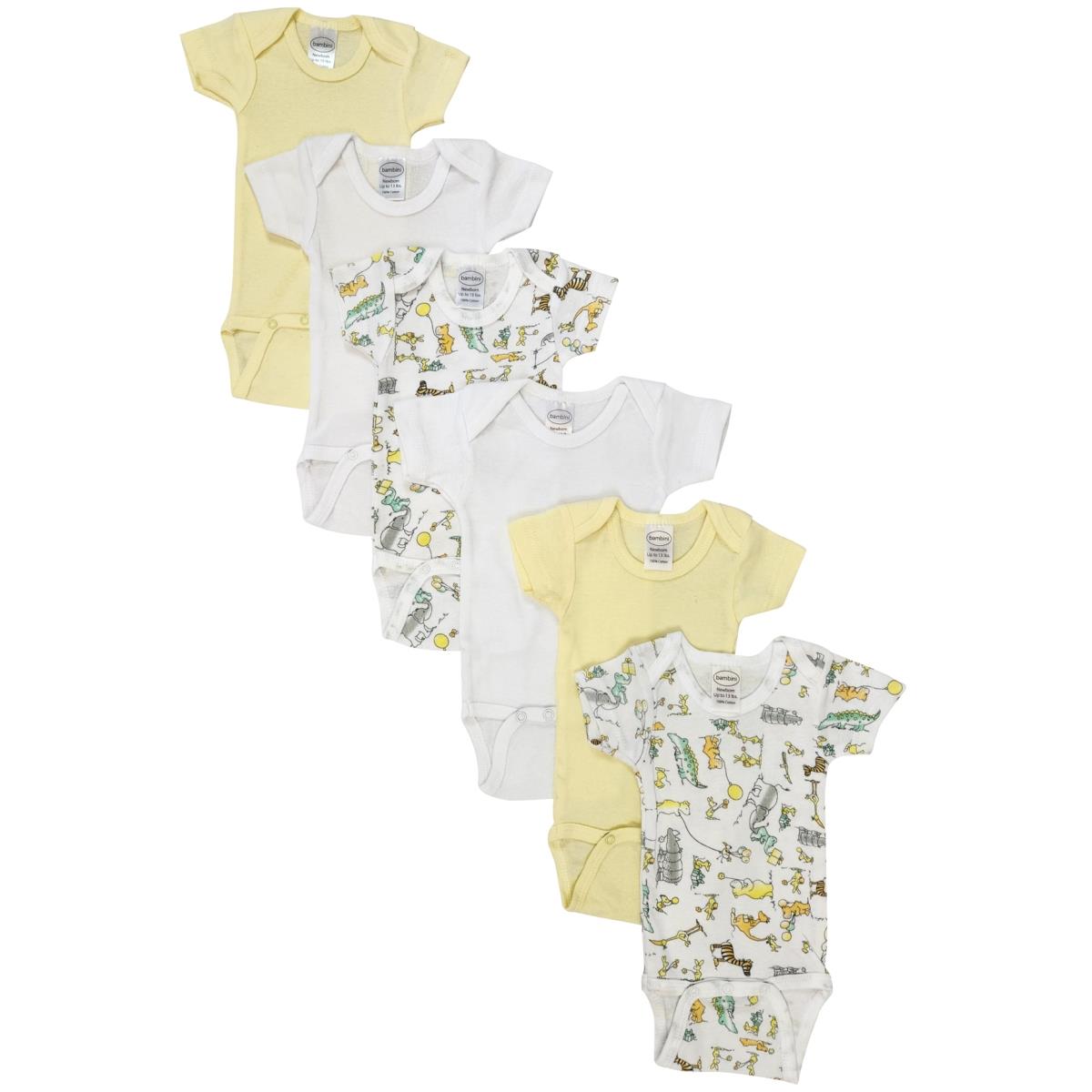 NC-0416L Unisex Baby 6 Piece Layette Sets, White - Large