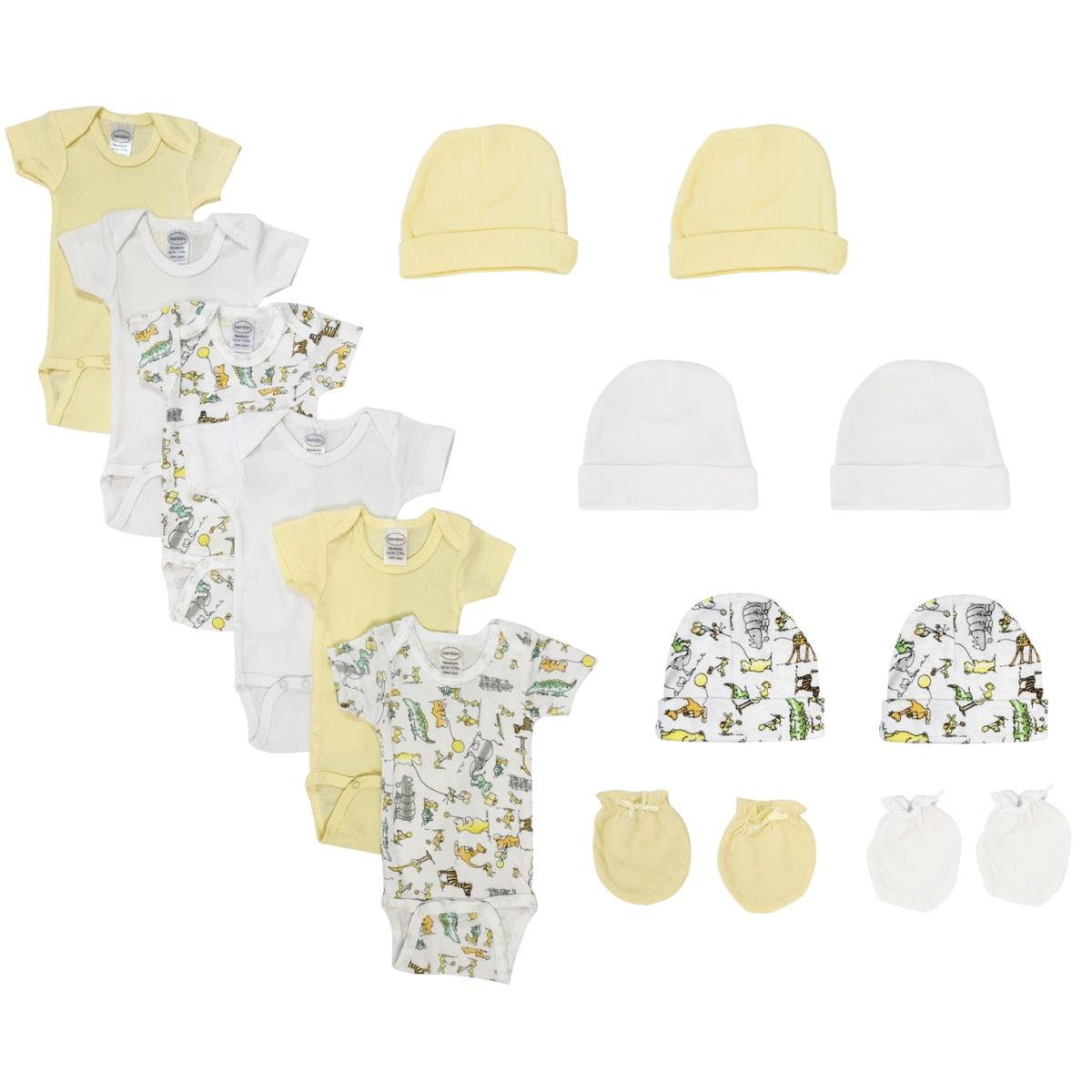 NC-0420M Unisex Baby 16 Piece Layette Sets, White - Medium