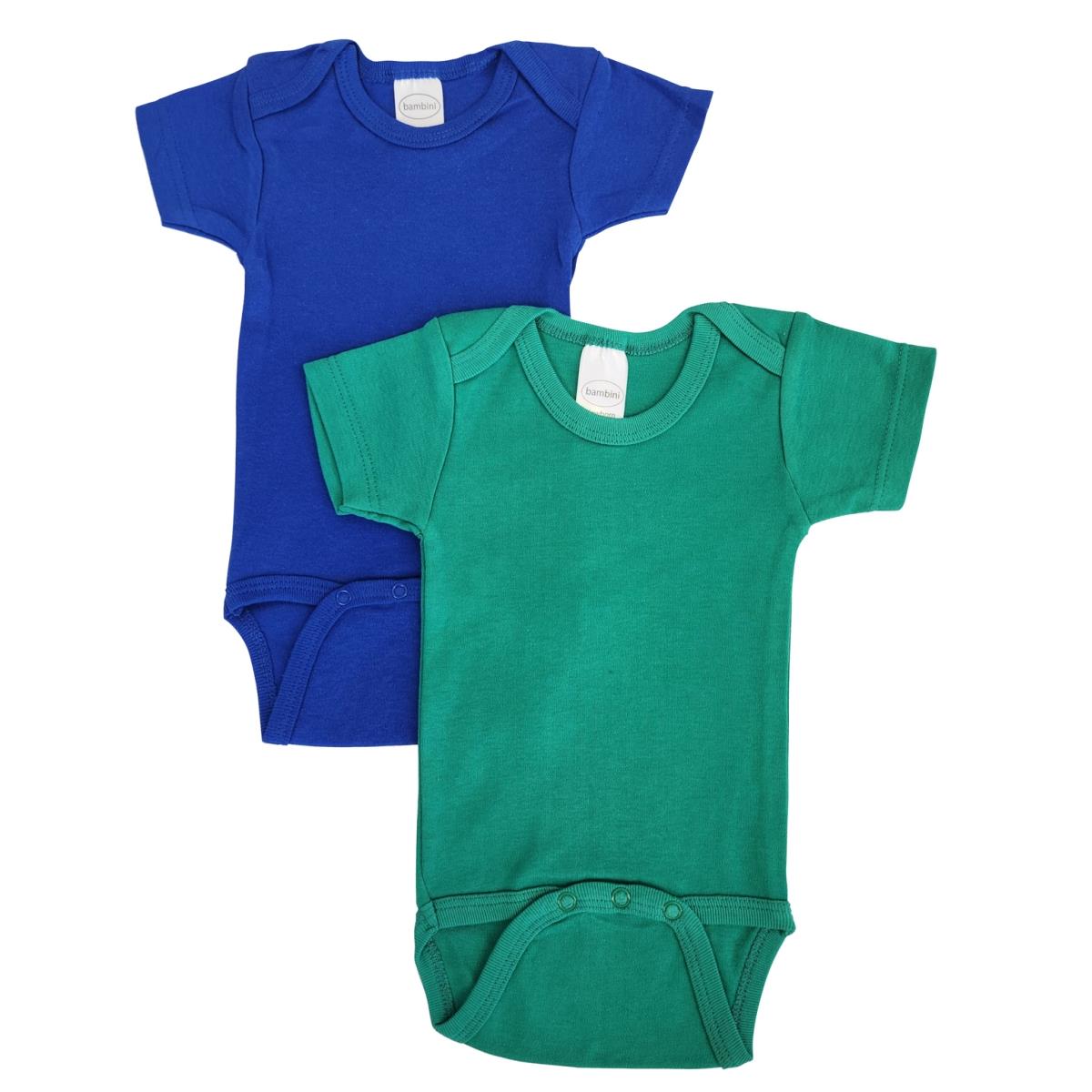NC-0456NB Unisex Baby 2 Piece Onezies Bodysuit, Blue & Green - Newborn