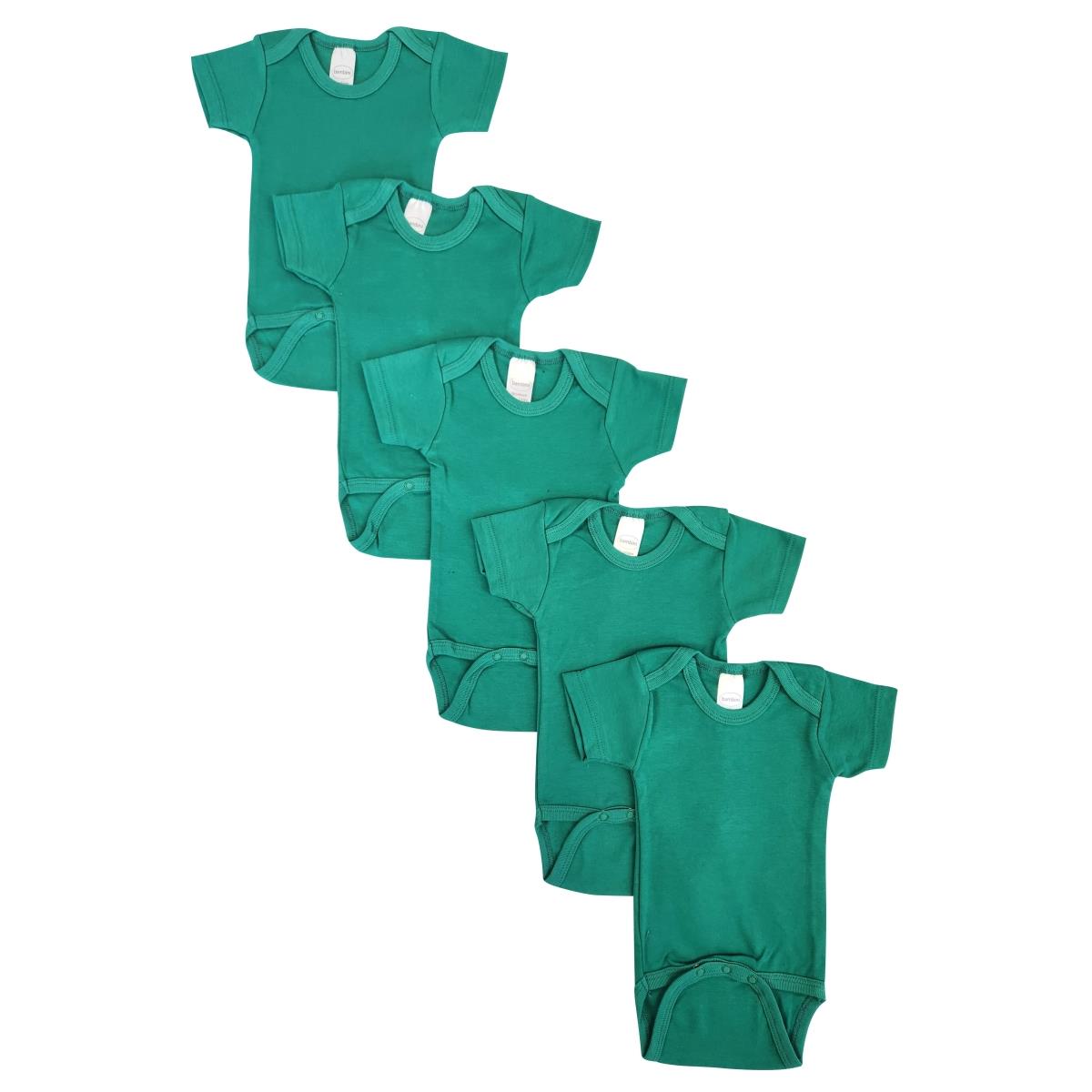 NC-0477M Unisex Baby 5 Piece Onezies Bodysuit, Green - Medium
