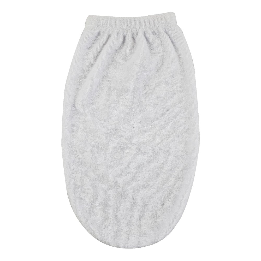 022.Pack.W White Wash Cloth Mitten for Unisex - One Size