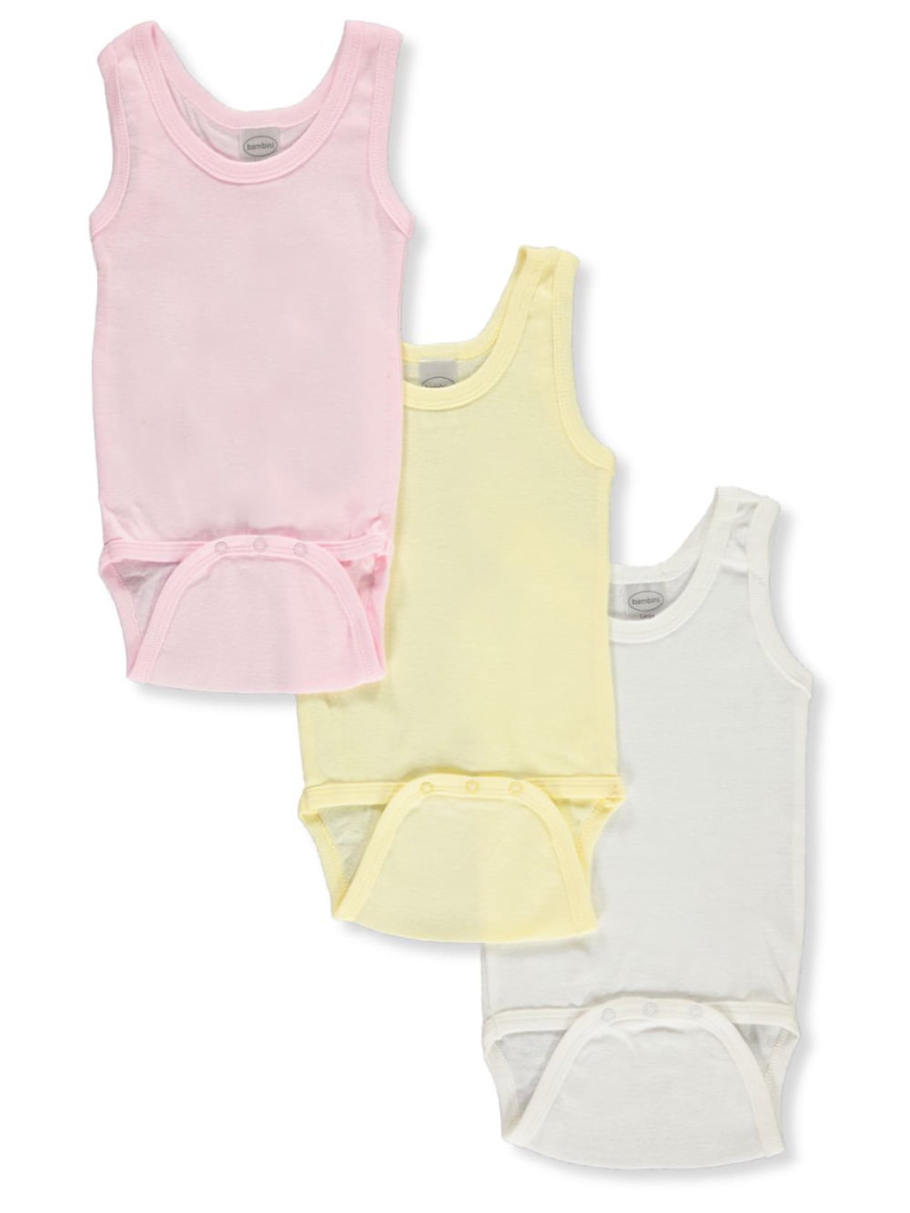 Picture of Bambini 108S Boys Tank Top&#44; Pink & Yellow & White - Small