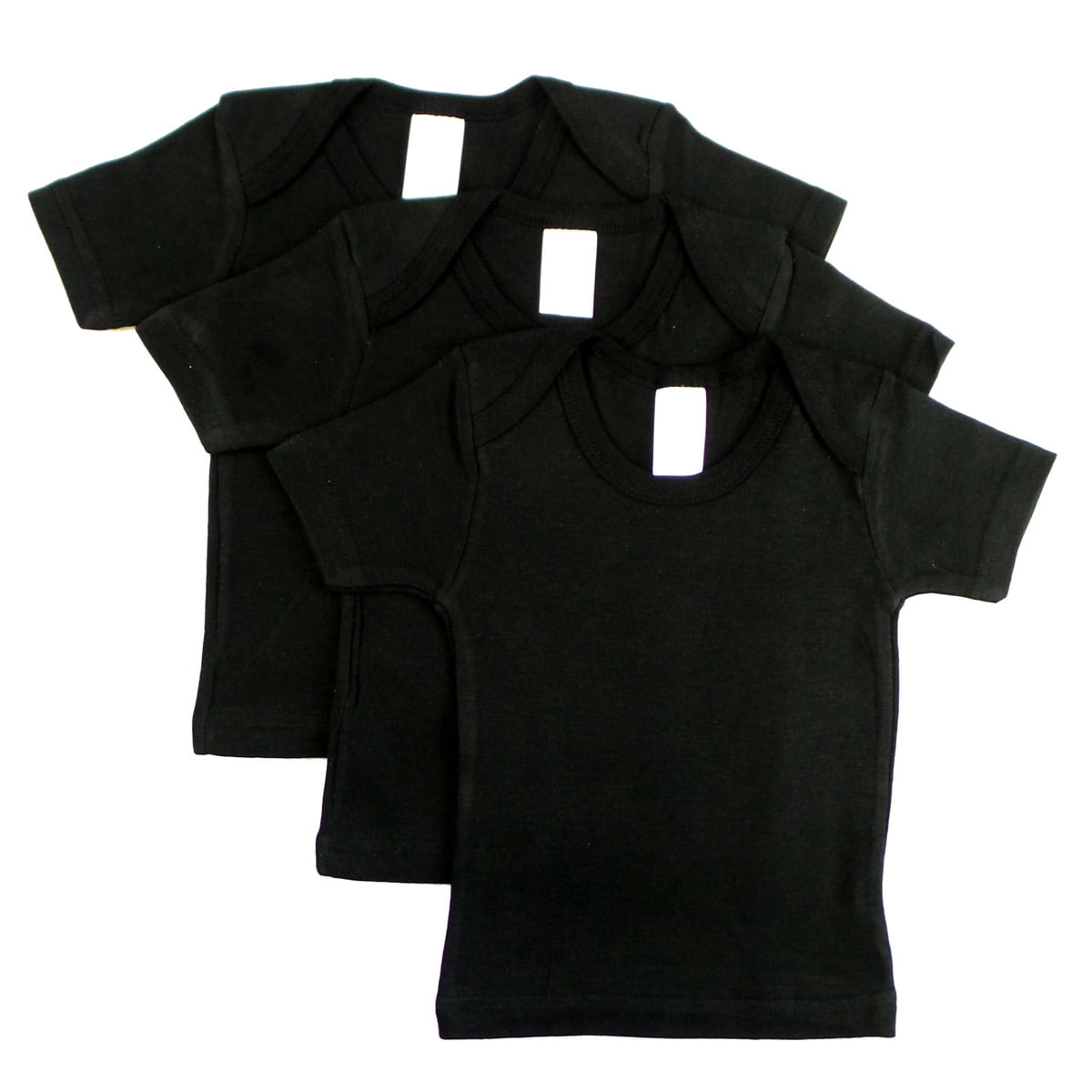 Picture of Bambini 0550BL3-0-3 Short Sleeve Lap Shirt&#44; Black - Size 0 to 3