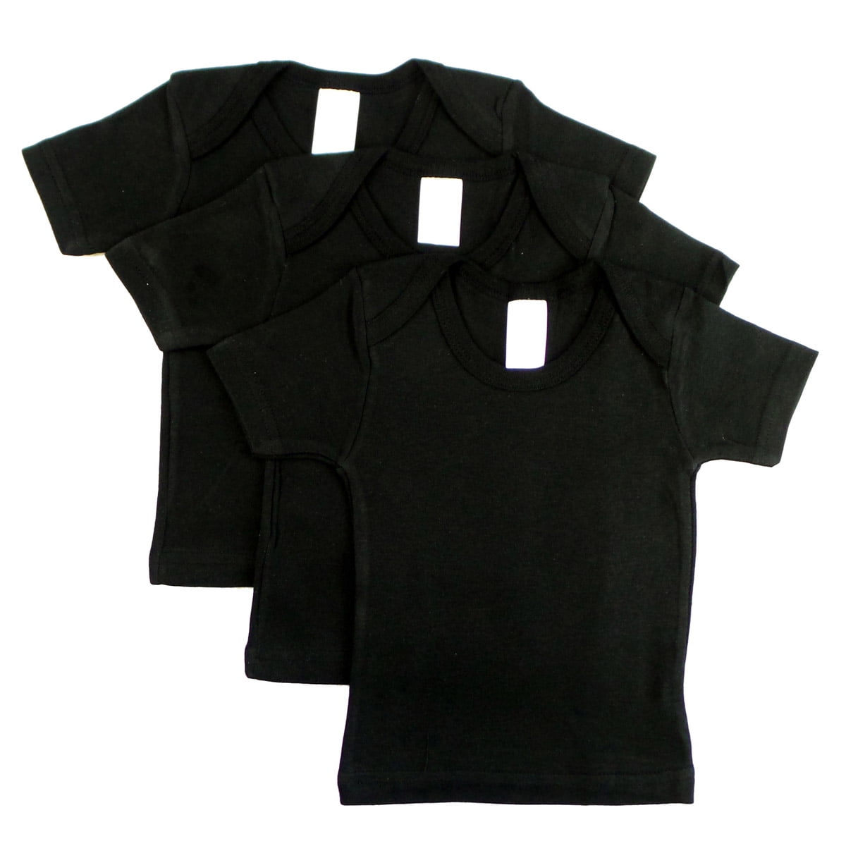Picture of Bambini 0550BL3-3-6 Short Sleeve Lap Shirt&#44; Black - Size 3 to 6