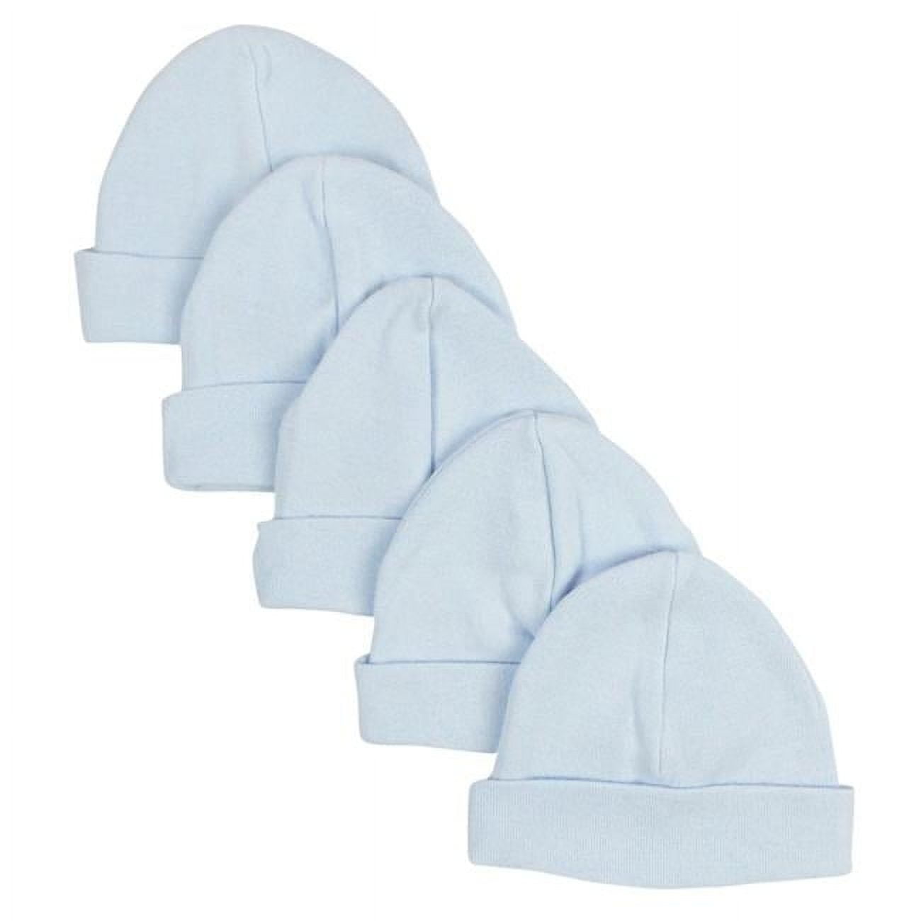 Picture of Bambini 031-BLUE-5 Baby Cap&#44; Blue - Pack of 5