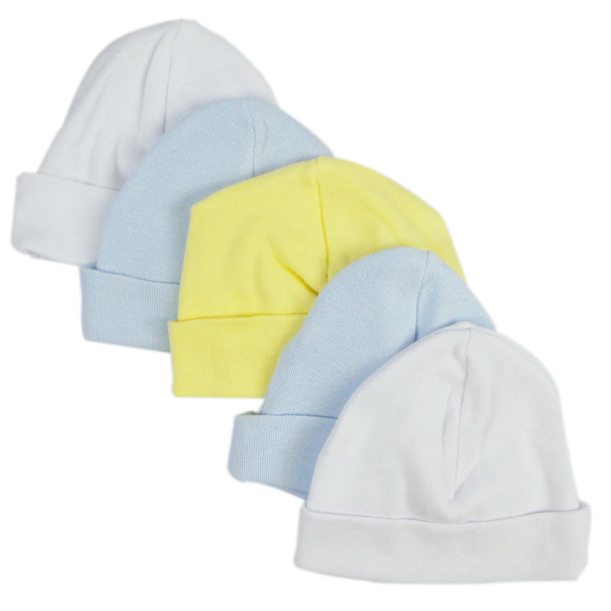 Picture of Bambini 031-BLUE-2-W-2-Y-1 Baby Caps&#44; Assorted - Pack of 5