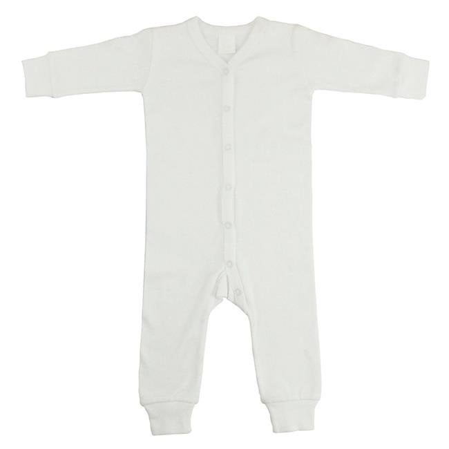 Picture of Bambini 1040WL Interlock Union Suit Long Johns&#44; White - Large