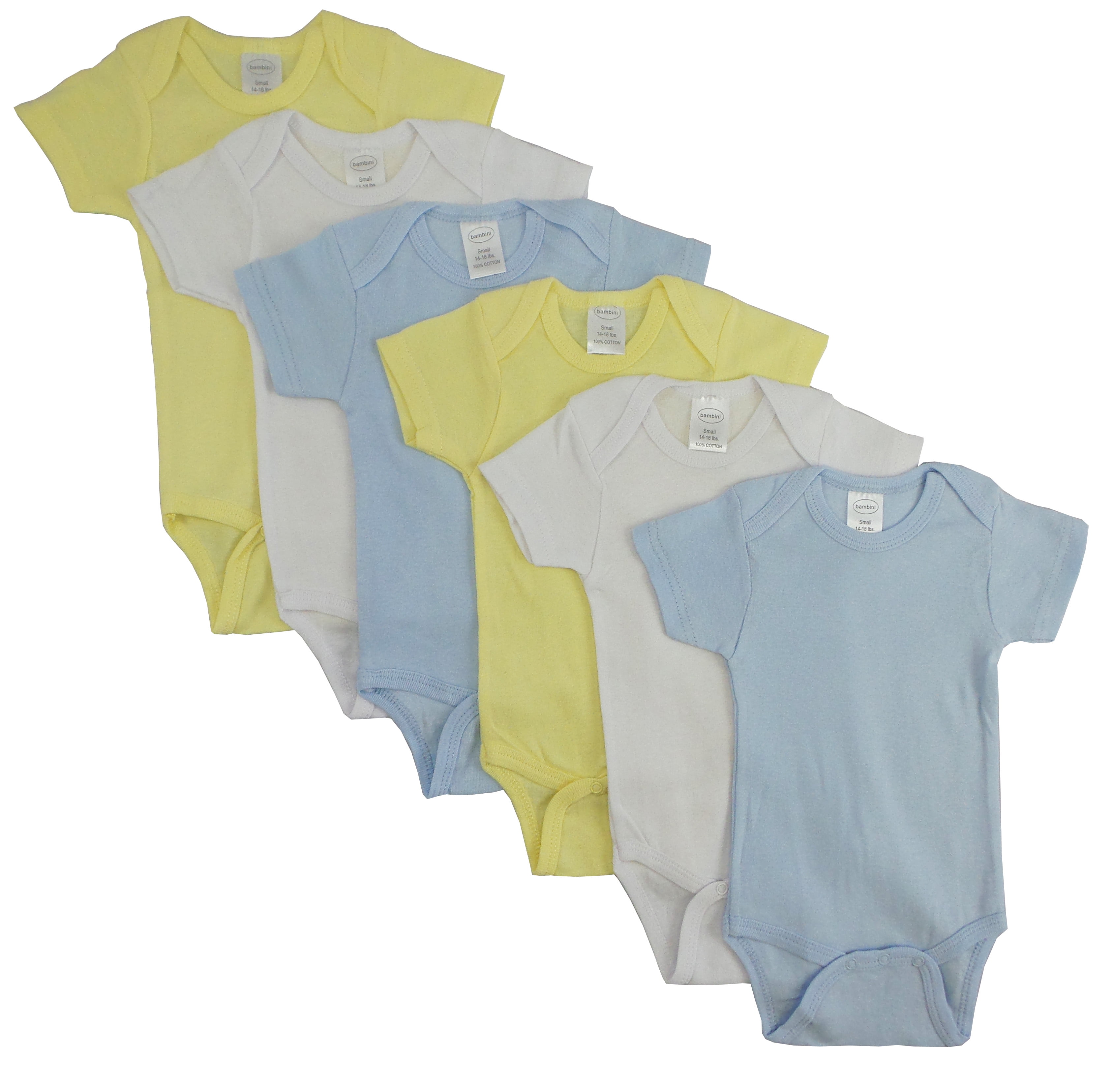 Picture of Bambini CS-002NB-002NB Pastel Boys Short Sleeve&#44; Assorted - Newborn
