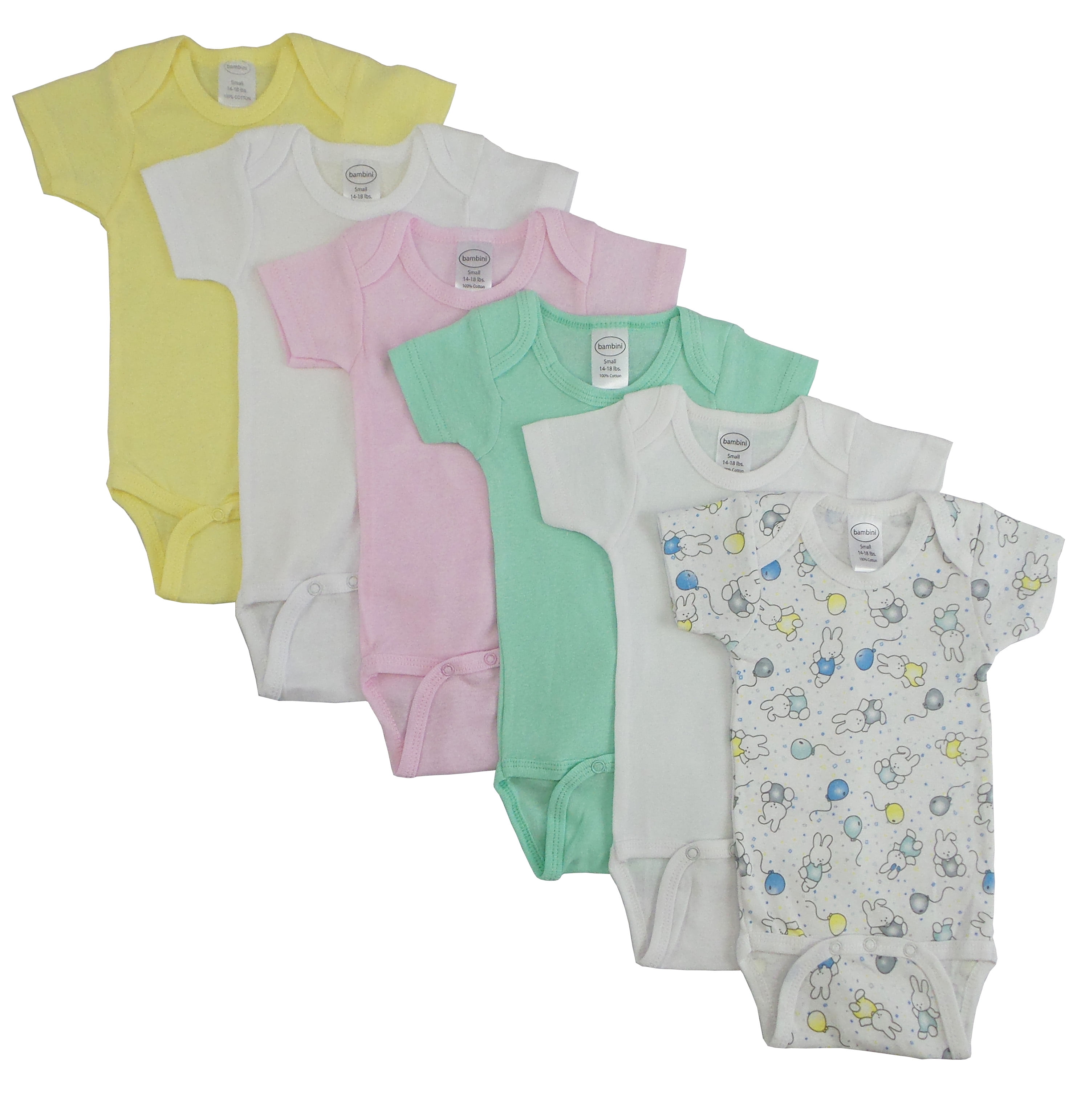 CS-003S-005S Pastel Girls Short Sleeve, Assorted with Printed - Small