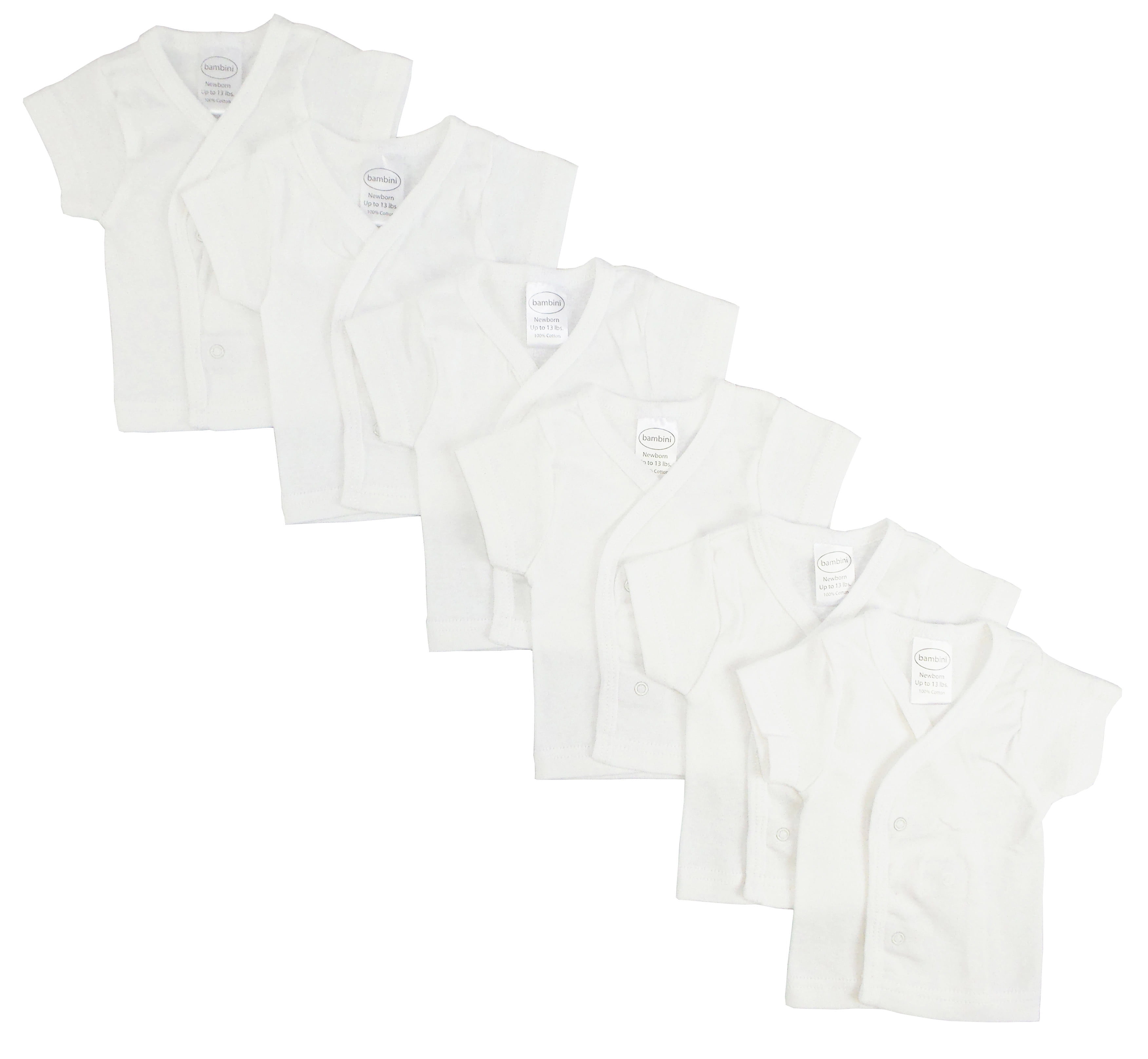 CS-075S-075S Side Snap Short Sleeve Shirt, White - Small