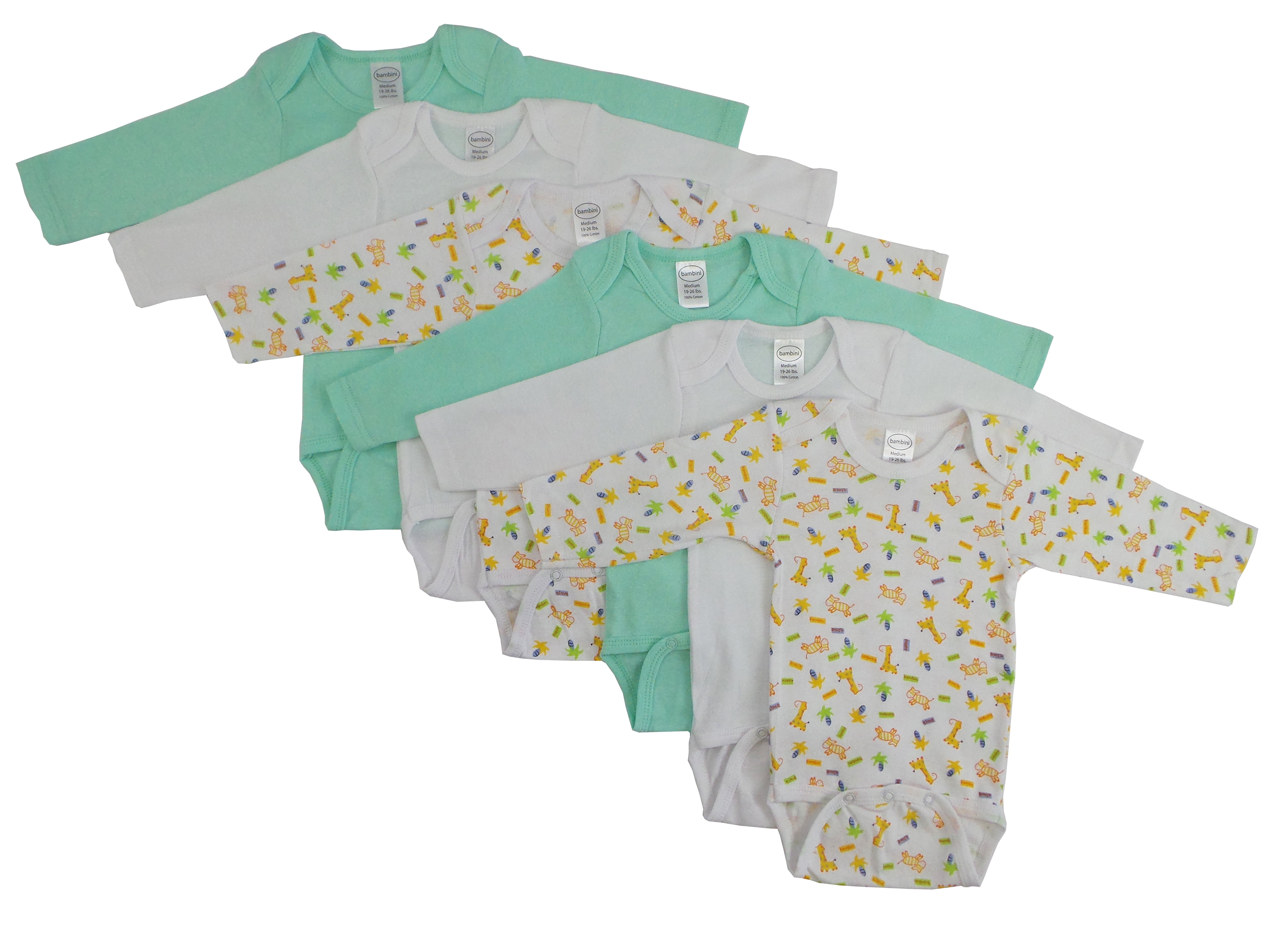 CS-102S-102S Boys Longsleeve Printed Variety, White & Aqua - Small