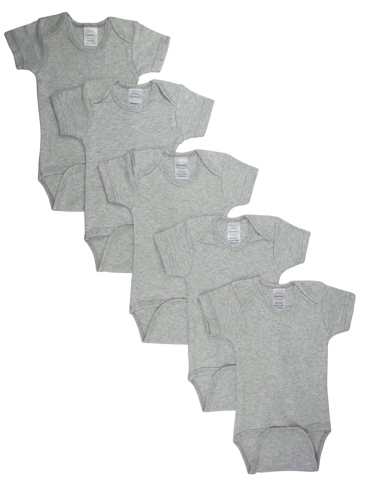 LS-0181 Bodysuit, Gray - Medium - Pack of 5