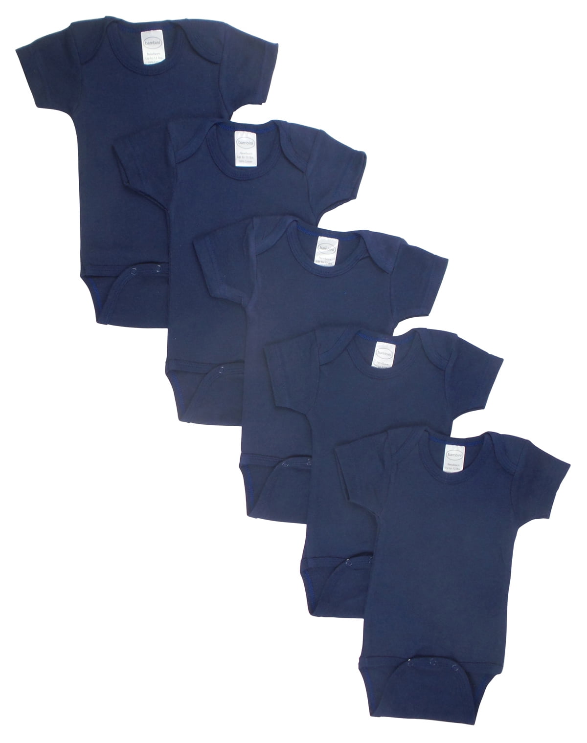 LS-0195 Bodysuit, Navy - Large - Pack of 5