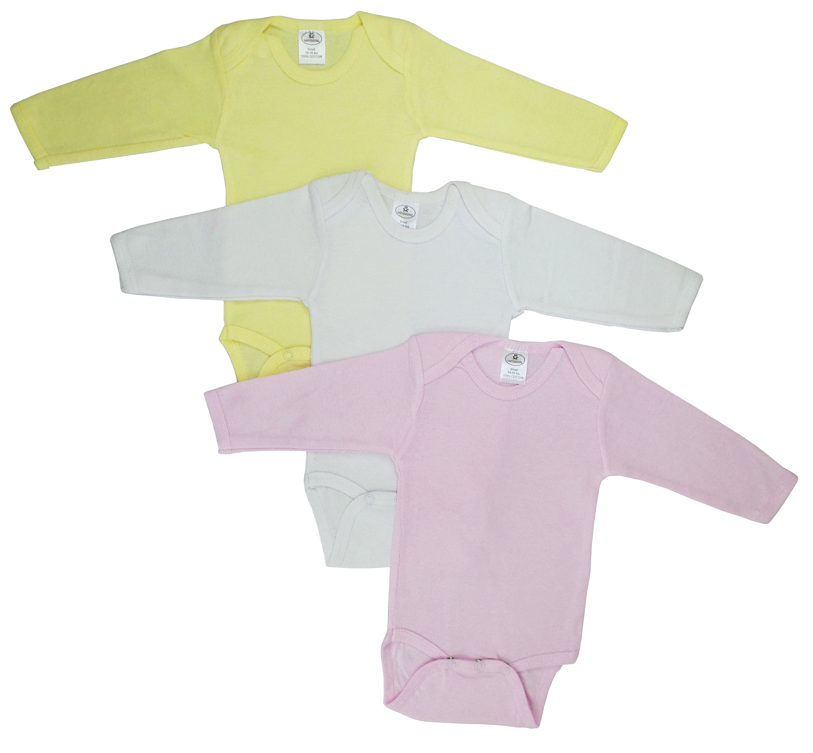Picture of Bambini 101L Boys Pastel Long Sleeve&#44; White with Pink & Yellow - Large