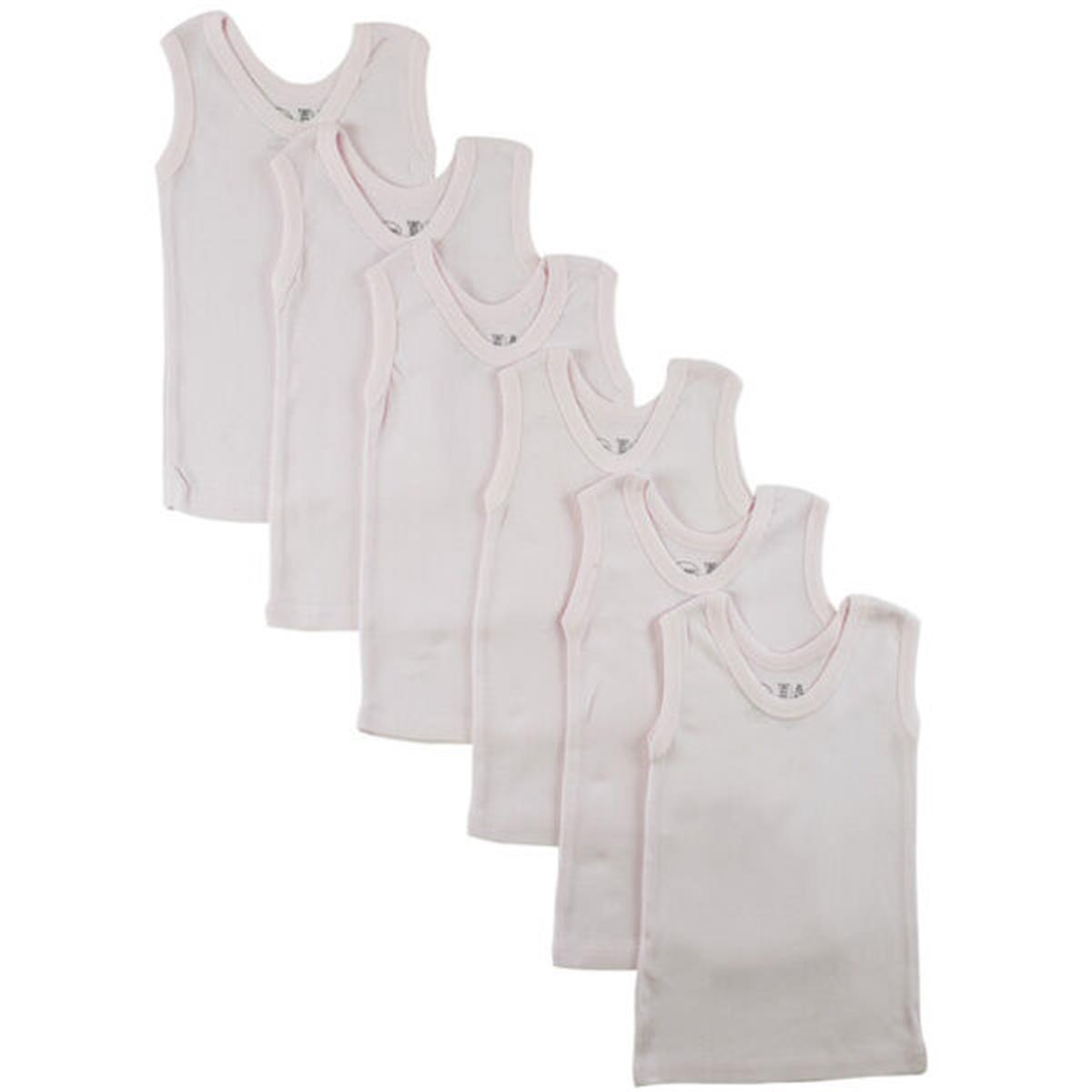 Picture of Bambini 03466L Tank Top Shirts&#44; White - Large - 6 per Pack