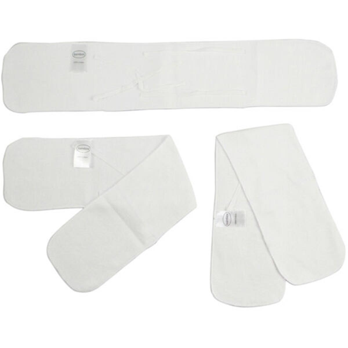 Picture of Bambini 119-3-Pack Infant Abdominal Binder&#44; White - Newborn - Pack of 3