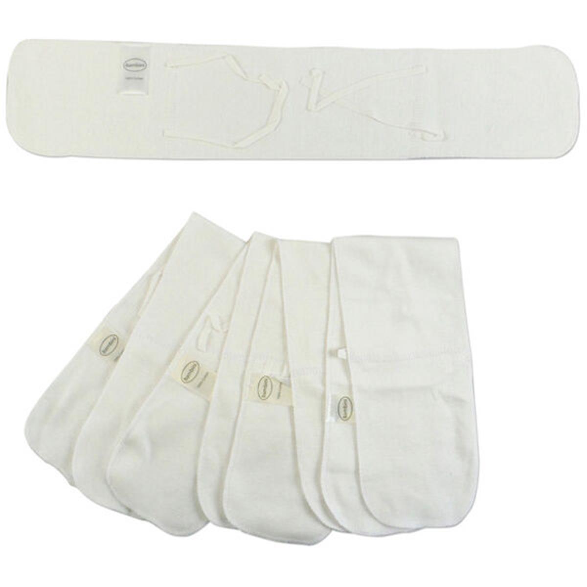 Picture of Bambini 119-5-Pack Infant Abdominal Binder&#44; White - Newborn - Pack of 5
