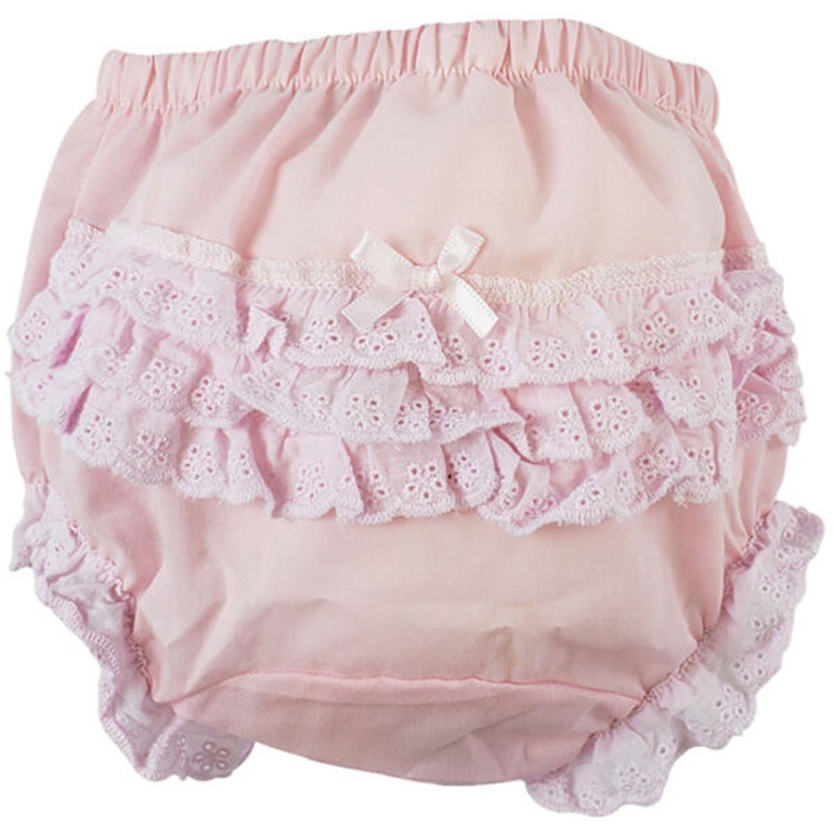 Picture of Bambini 600.P.L Girls Cottonpoly Fancy Pants&#44; Pink - Large