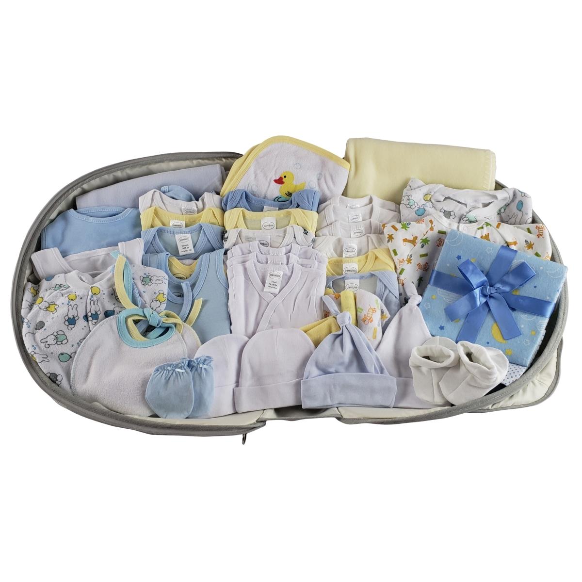 Picture of Bambini 808-Boys-44-Pieces Boys Baby Clothing Starter Set with Diaper Bag&#44; Blue - Mixed Sizes - 44 Piece
