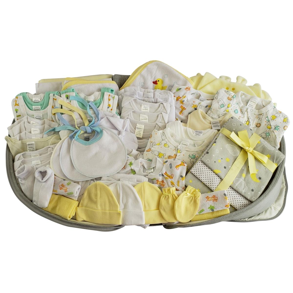 Picture of Bambini 808-Unisex-80-Pieces Unisex Baby Clothing Starter Set with Diaper Bag&#44; Yellow - Mixed Sizes - 80 Piece
