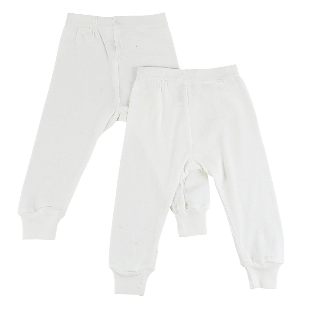 Picture of Bambini CS-0535S Long Pants&#44; White - Small - Pack of 2