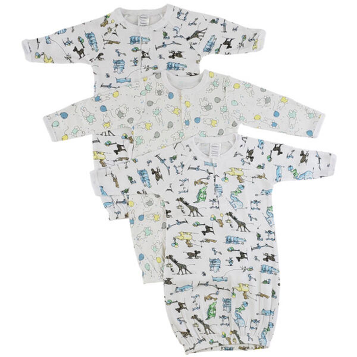 Picture of Bambini CS-0082 Infant Gowns&#44; Print - Newborn - 3 per Pack