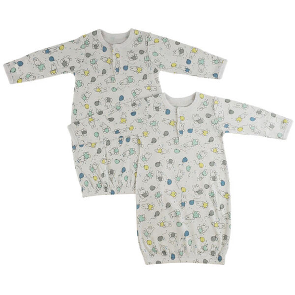 Picture of Bambini CS-0088 Infant Gowns&#44; White - Newborn - 2 per Pack