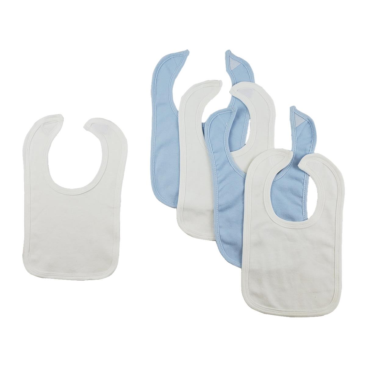 Picture of Bambini CS-0110 12.25 x 7.5 in. Baby Bibs&#44; Blue & White - One Size - 5 per Pack