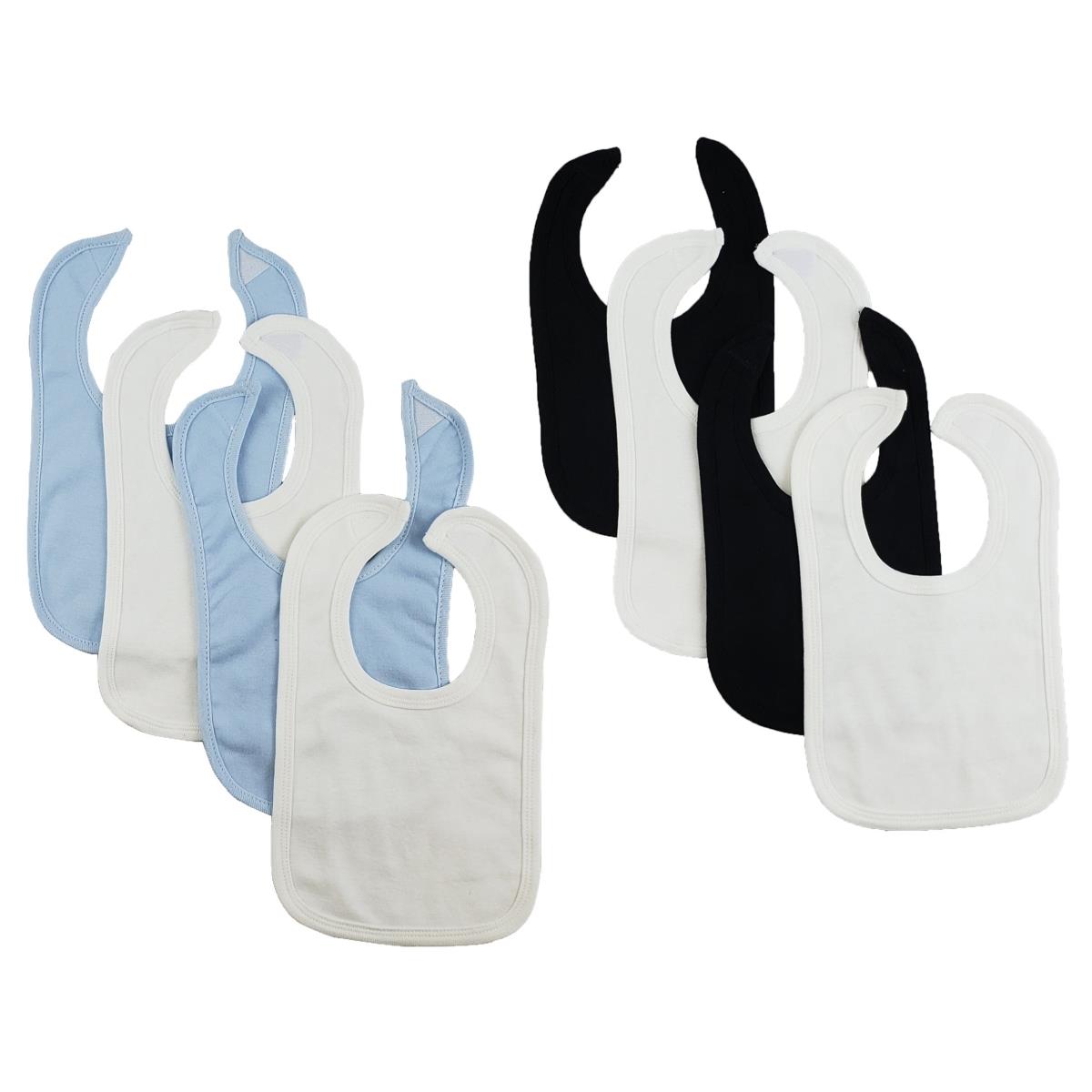 Picture of Bambini CS-0111 12.25 x 7.5 in. Baby Bibs - Blue &#44; White & Black - One Size - 8 per Pack