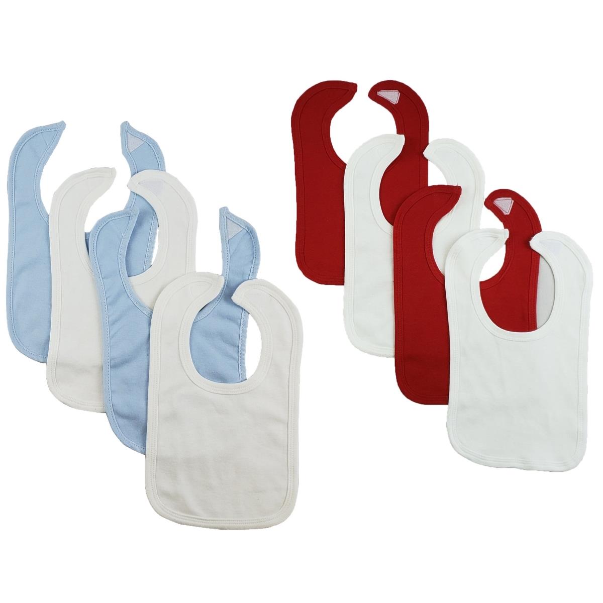 Picture of Bambini CS-0113 12.25 x 7.5 in. Baby Bibs&#44; Blue & White - One Size - 8 per Pack
